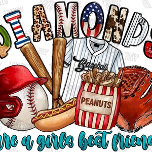 Diamonds Are a Girls Best Friend png, Baseball clipart, Baseball Sublimation, Digital Download, Love Baseball,Baseball Mom png, Baseball png