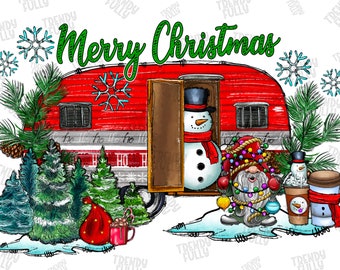 Christmas Camper PNG, Merry Christmas, Camper png, Christmas png , snowman Png, Sublimation Design Downloads, Christmas Design Dowlands