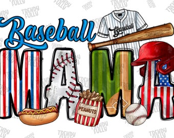 Baseball Mom, Baseball Clipart, Transparent PNG file for sublimation, Baseball Mama Png, Baseball Shirt Design, Baseball Mom png, Baseball