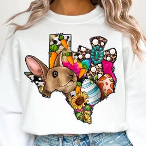 Easter Texas Png, Happy Easter PNG, Texas Map, Cross Png, Rabbit PNG, Western, Eggs Png, Texas Png, Sublimation Design, Digital Download