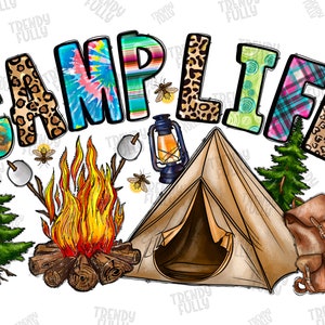 Camp Life PNG File, Camp PNG, Camping Design PNG, Leopard, Camp Life Png, Camping Png, Sublimation Designs Downloads,Digital Download