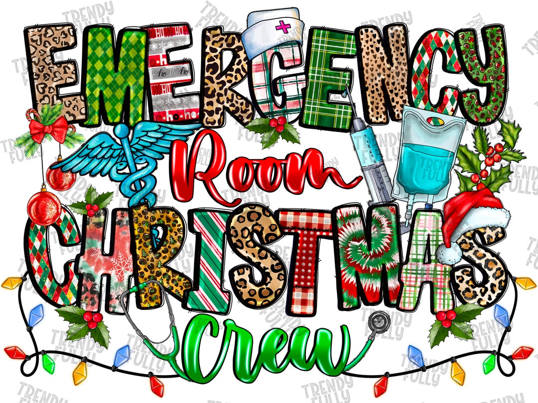 Emergency Room Christmas Crew Png, Merry Christmas, Nurse Png ...