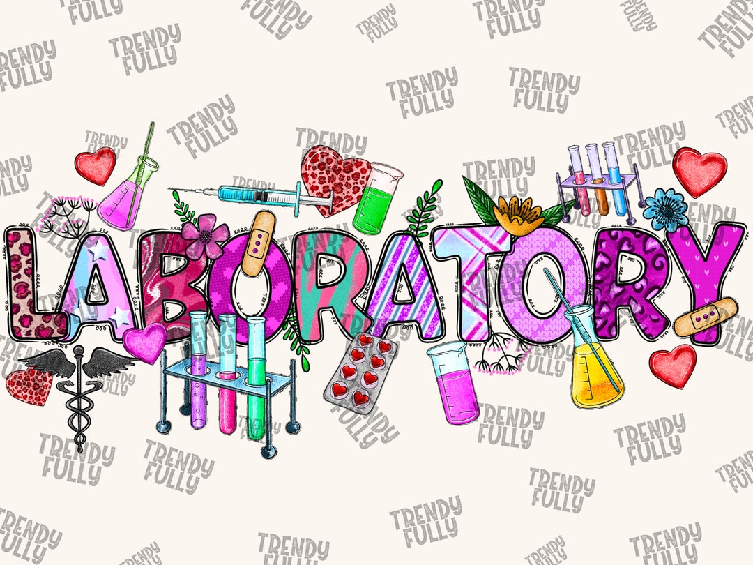 Valentine Laboratory Sublimation Design Png, Laboratory Png,nurse Life