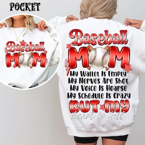 Baseball Mom My Wallet is Empty Png, Baseball Mom Png, Baseball vibes Png, Baseball Png, Funny Baseball Mom Png,Game Day Touch Down Football