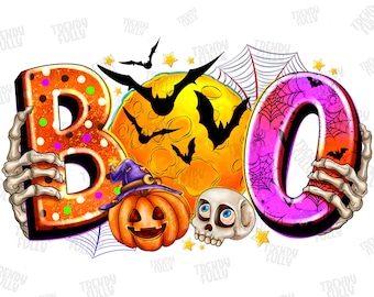 Hallowen Boo Png Sublimation Design, Pumpkin Clipart,Boo Halloween Png Sublimation Designs Download, Pumpkin Png, Digital Download
