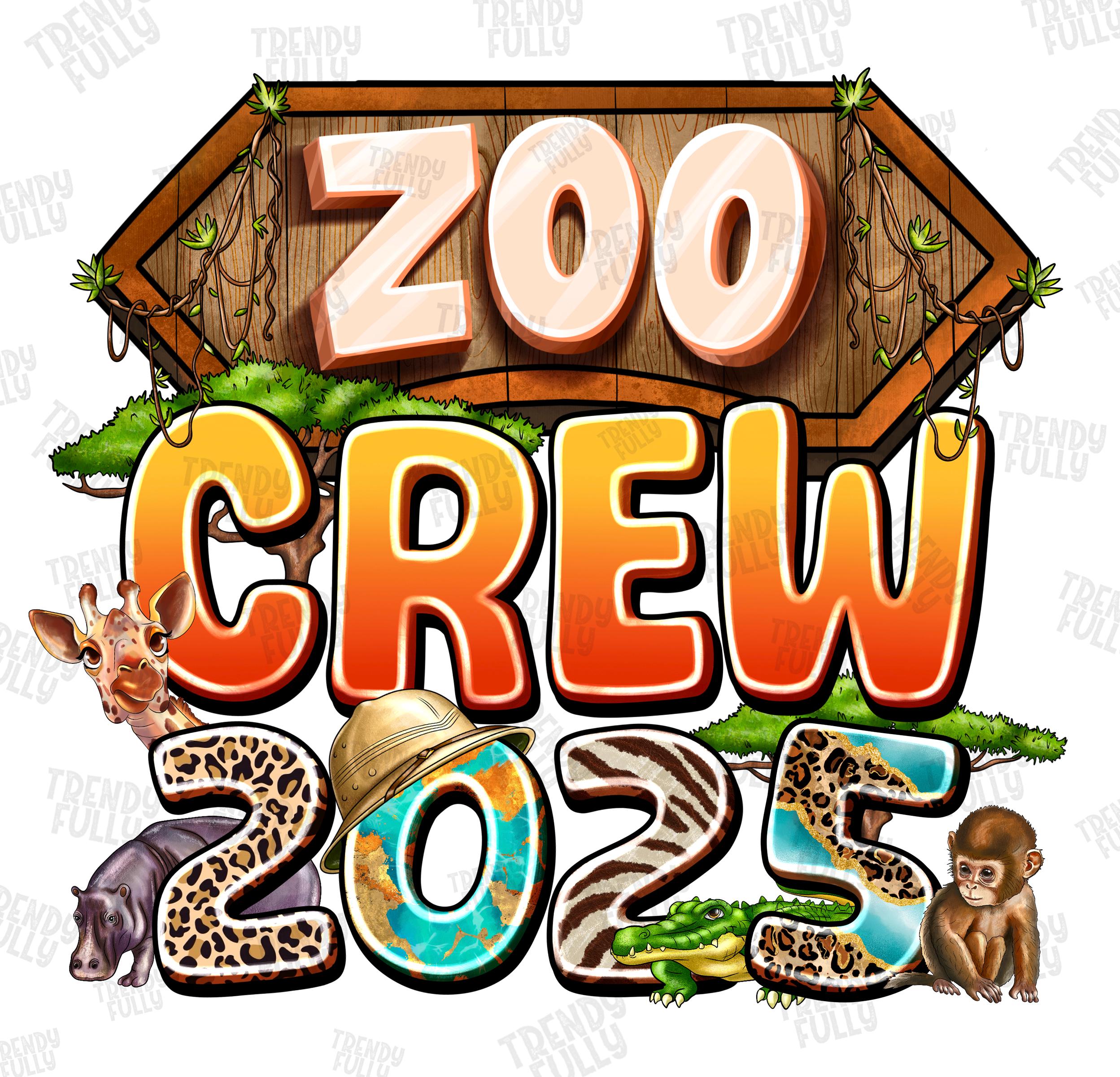 Zoo Crew 2025 PNG, Digital Download, Sublimation, Kids, Giraffe, Animal png, Kids Zoo Trip Png, Safari Party png, Western, Safari Life png