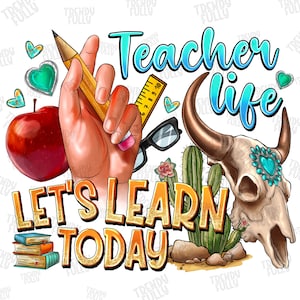 Western Teacher Png, Western Teacher Design, Tooled Leather Teacher Png, Teacher Png, Sublimation Designs Downloads,Digital Download
