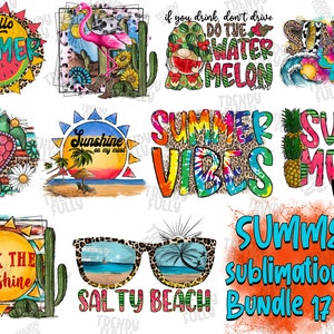 Summer Bundle Png, Hello Summer, Summer Life Png, Beach Life, Bundle Design Png, Salty Beach, Sublimation Designs, Digital Download