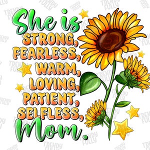 She Is Strong Fearless Warm Loving Patient Selfless MOM PNG, Mama png,  Mother's Day png, Leopard png, Sublimation Design, Digital Design