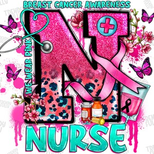 Breast Cancer Nurse png, Digital download, Cancer Awareness png, Nurse Life, find a cure png, fight Cancer png, sublimate designs download
