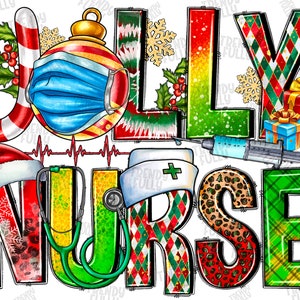 Jolly Nurse Png, Santa's Favorite Nurse Png, Nurse Life, Christmas Trees, Nurse Trees,Nurse Png,Digital Download,Sublimation Design
