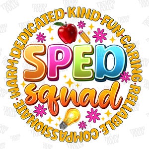 SPED Squad PNG, Digital Download, Sublimation, Special Education Png, Special Ed Squad Png, Inclusion Matters png,  Sped Squad png