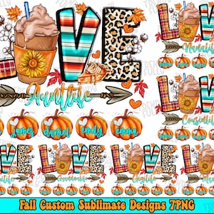 Fall Love Grandma Customize Design Png, Fall Nana, Mama Life,Pumpkin Season, Sublimation Design,Pumpkin Clipart,Fall Love, Fall Season