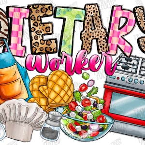 Dietary Worker Png, Sublimation Design, Lunch Lady PNG, Dietary Doodle Png, Diet Helper Sublimation, Dietary Aide Png,Dietary Assistant Png