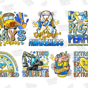 Down Syndrome Png Bundle, Down Syndrome Awareness Day png,Bundle Png,Sublimation design, Love Down Syndrome,Digital download,Down Syndrome image 2