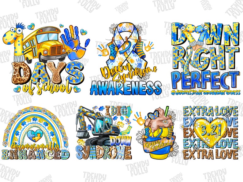 Down Syndrome Png Bundle, Down Syndrome Awareness Day png,Bundle Png,Sublimation design, Love Down Syndrome,Digital download,Down Syndrome image 2