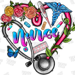 Nurse Heart Png File, Nurse Design, Digital Download, Nurse Life Heart png, Stethoscope, Nurse png, Sublimation Designs Downloads, Western