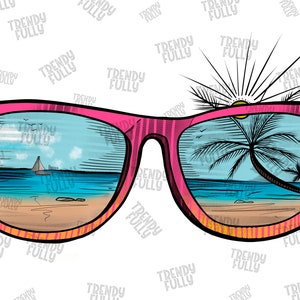 Beach Glasses, I Love Summer PNG File, Glasses, Beach Summer,Beach Please Designs,Beach Png,Sublimation Designs Downloads,Digital Download image 1