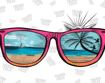 Beach Glasses, I Love Summer PNG File, Glasses, Beach Summer,Beach Please Designs,Beach Png,Sublimation Designs Downloads,Digital Download