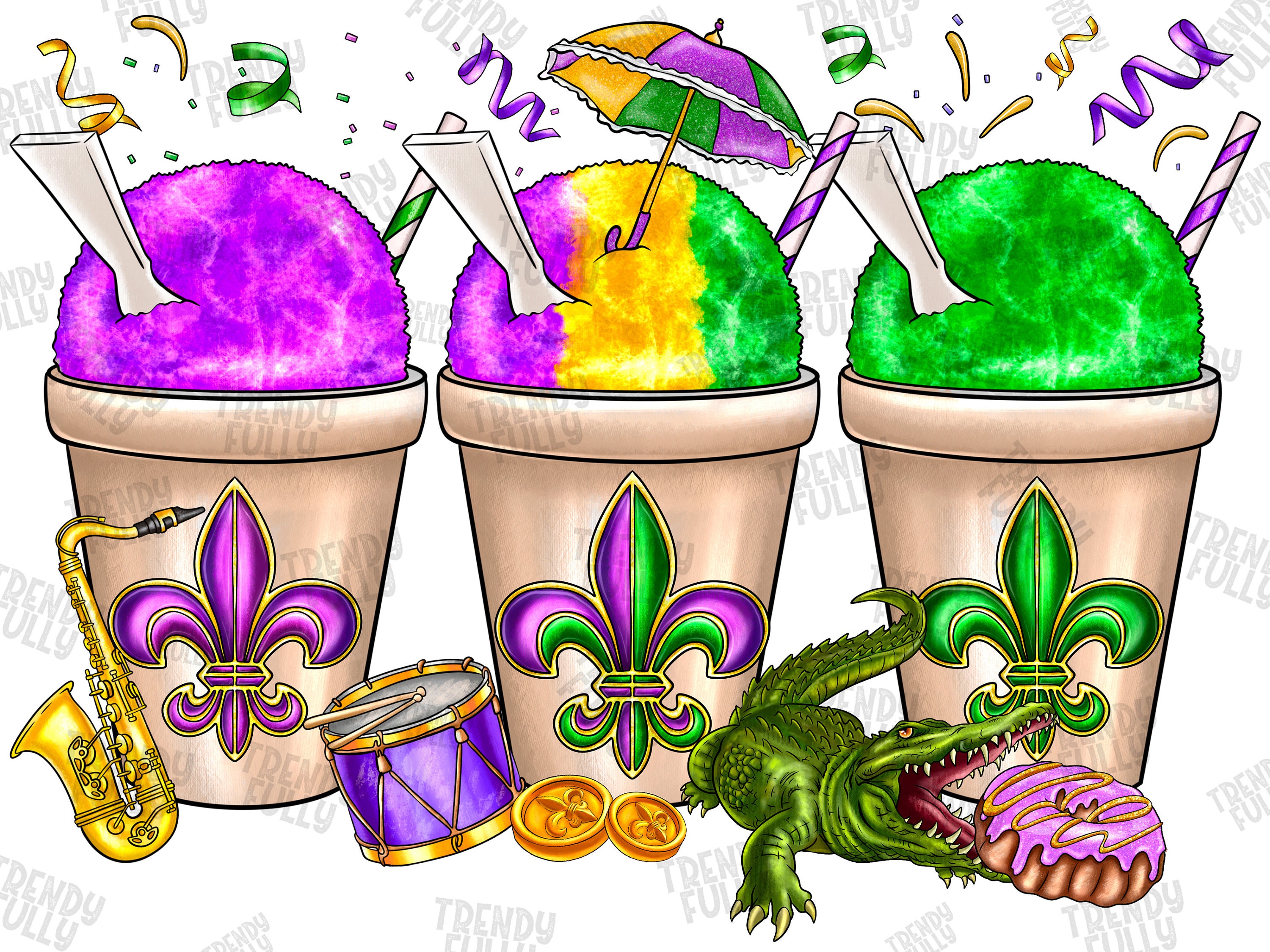 Mardi Gras Snowball Etsy
