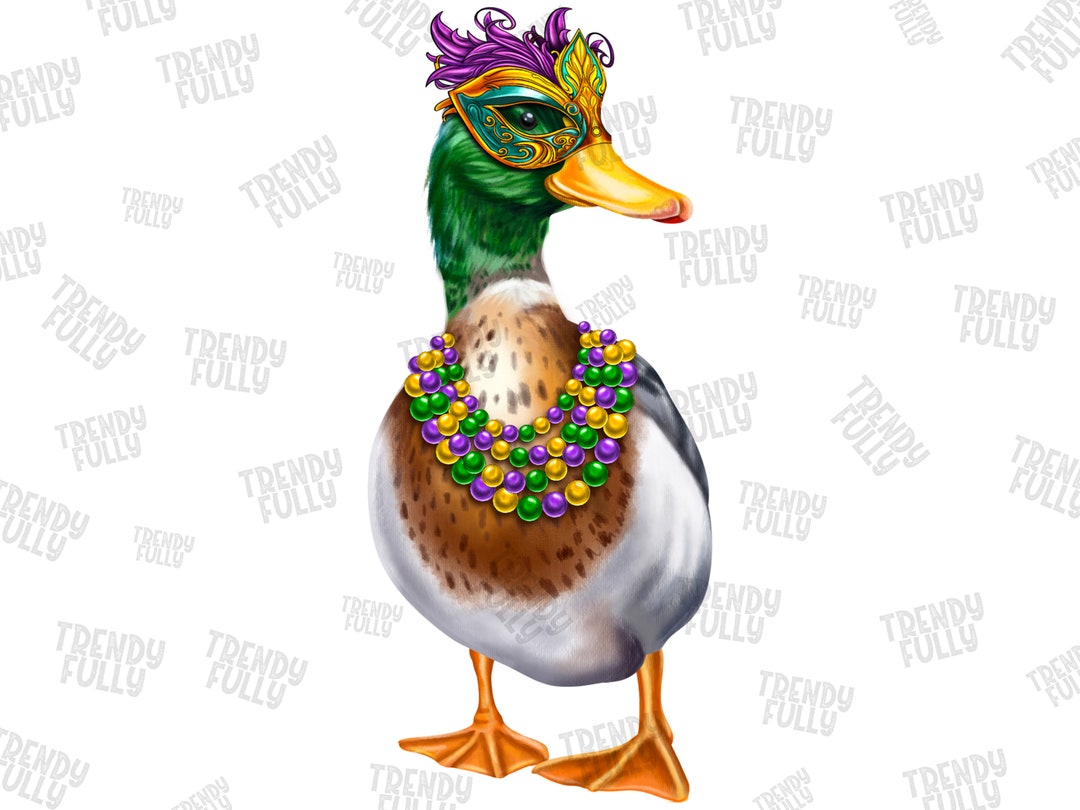 mardi gras duck necklace