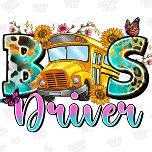 School Bus Driver PNG File, Sublimation Designs Download, School Bus Png, Bus Driver Png, Back to School Png, Western PNG,Instant Download
