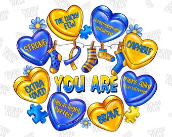 Down Syndrome Heart Candy Png,Down Syndrome Awareness Day png,Sublimation design, Love Down Syndrome,Digital download,Down Syndrome Png