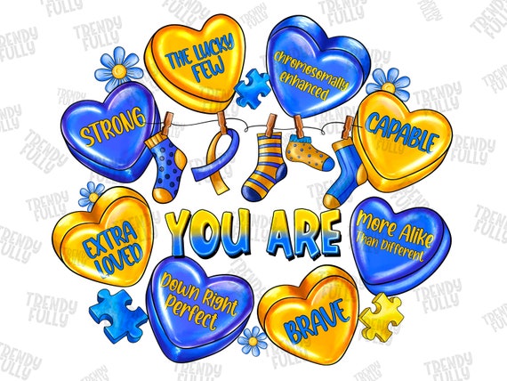 Down Syndrome Heart Candy Png,Down Syndrome Awareness Day png,Sublimation design, Love Down Syndrome,Digital download,Down Syndrome Png