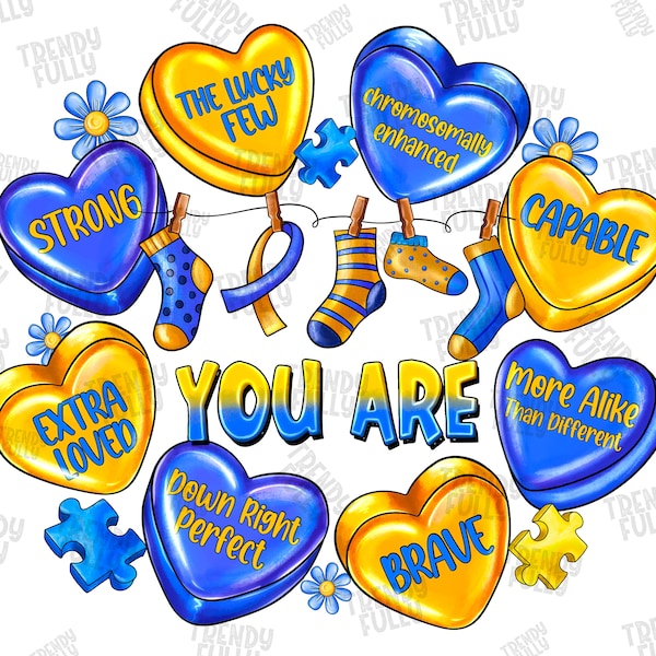 Down Syndrome Heart Candy Png,Down Syndrome Awareness Day png,Sublimation design, Love Down Syndrome,Digital download,Down Syndrome Png