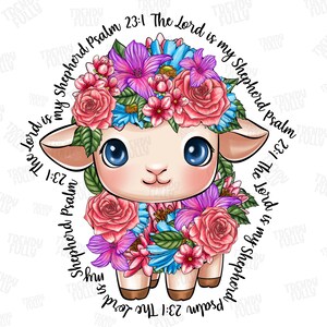 The Lord is my Shepherd Png, Easter Sublimation Png, Lord&#39;s Prayer, png for Easter, Christian Artwork, Christian Easter png, Religious png