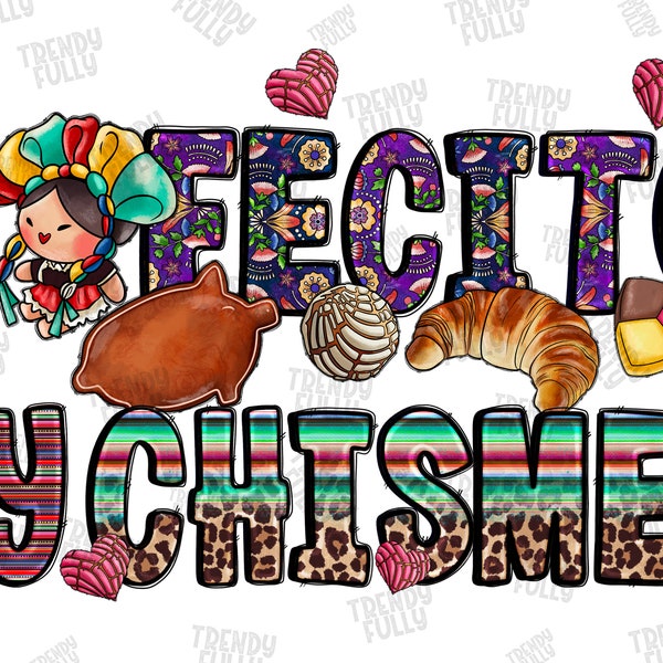 Cafecito y Chisme PNG, Sublimation Designs, Cafecito, Latina Png, Mexican Concha Bread, Cafecito y Chisme Png