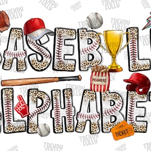 Baseball Doodle Alphabet Bundle, Baseball PNG Letters, Baseball Design Png, Sublimation Design, Baseball Alphabet, Font Png, Game Day Png