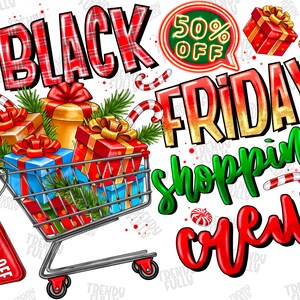 Black Friday Shopping Crew Png, Shopping Squad, Merry Christmas Png, Black Friday, Coffee, Christmas, Sublimation Design,Digital Download