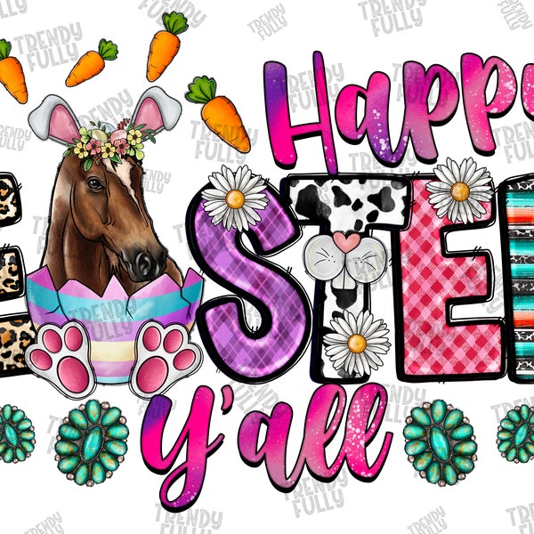 Happy Easter Y'all Horse png sublimation design download, Easter Day png, Horse png design, Happy Easter, sublimate designs download,Western