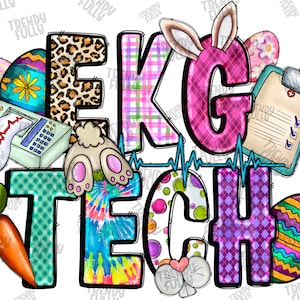 EKG Tech Easter Png, Sublimation Design, Easter Day Png, Happy Easter Day Clipart, EKG Tech Png, Nurse Easter, Easter Bunny,Digital Download
