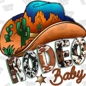 Rodeo Baby PNG, Cowboy Png, Baby PNG, Western, Baby Design, Rodeo ...