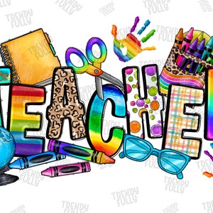 Teacher LGBTQ+ png, Rainbow, sublimation design download, LGBTQ+ png, Pride png, Teacher Life, Human Png, Teacher Png, Digital download