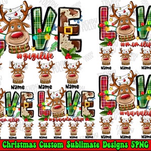Christmas Love Grandma Customize Design Png, Christmas Nana, Mama Life,Christmas Season, Sublimation Design,Christmas Clipart,Christmas Love