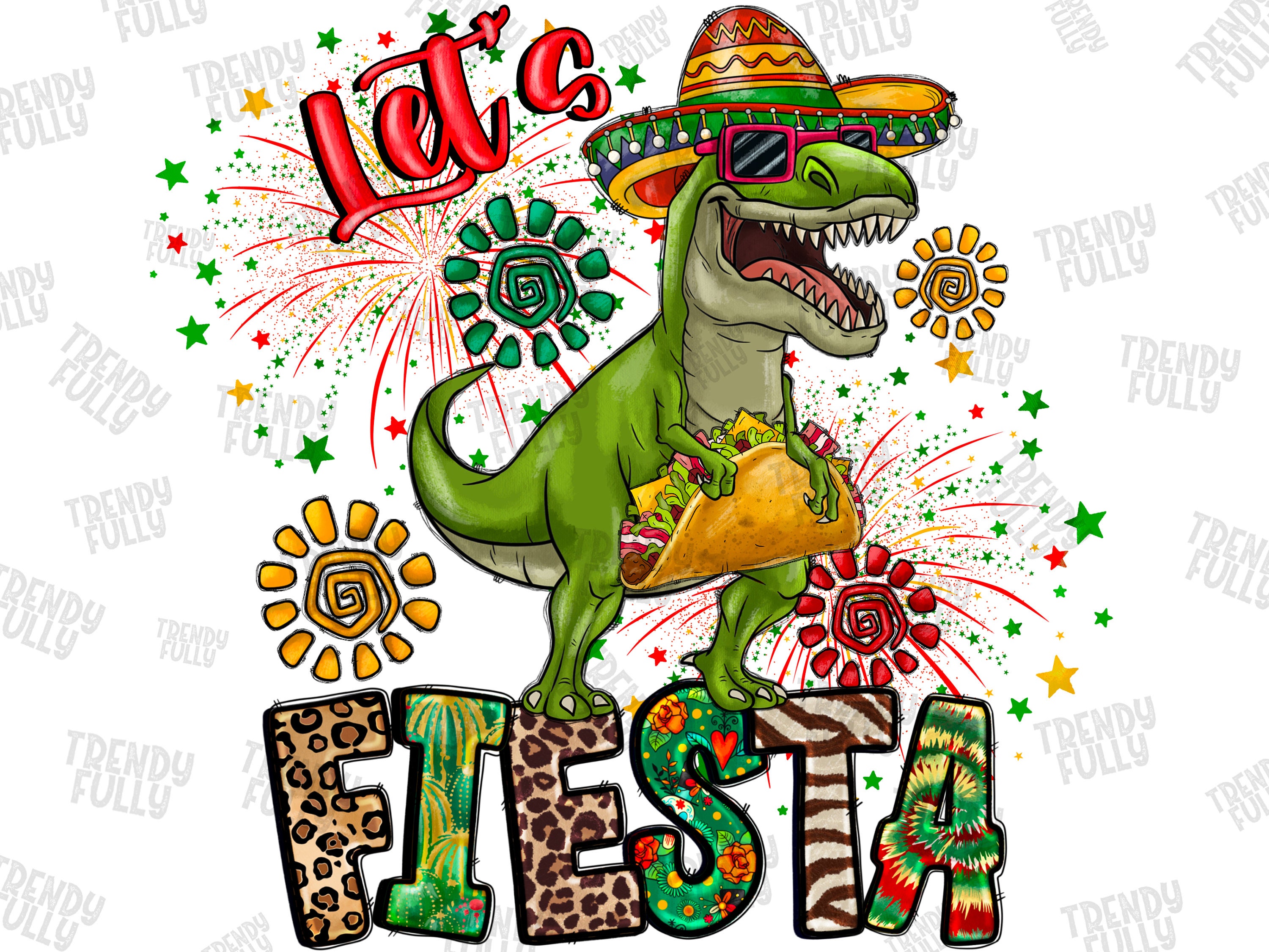 Let's fiesta png, Rex Png, sublimation design, Dinosaur, Mexican png, Cinco De Mayo, Mexico png,Mexican festival png,Fiesta,Digital download