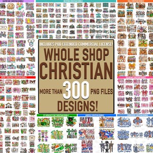 Christian Whole Shop Bundle PNG, Jesus Design Bundle Png File, Cross Png, Christian Design, Faith PNG, Religious,Bundle Png, Bible Verse Png
