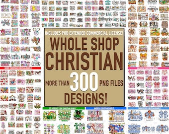 Christian Whole Shop Bundle PNG, Jesus Design Bundle Png File, Cross Png, Christian Design, Faith PNG, Religious,Bundle Png, Bible Verse Png