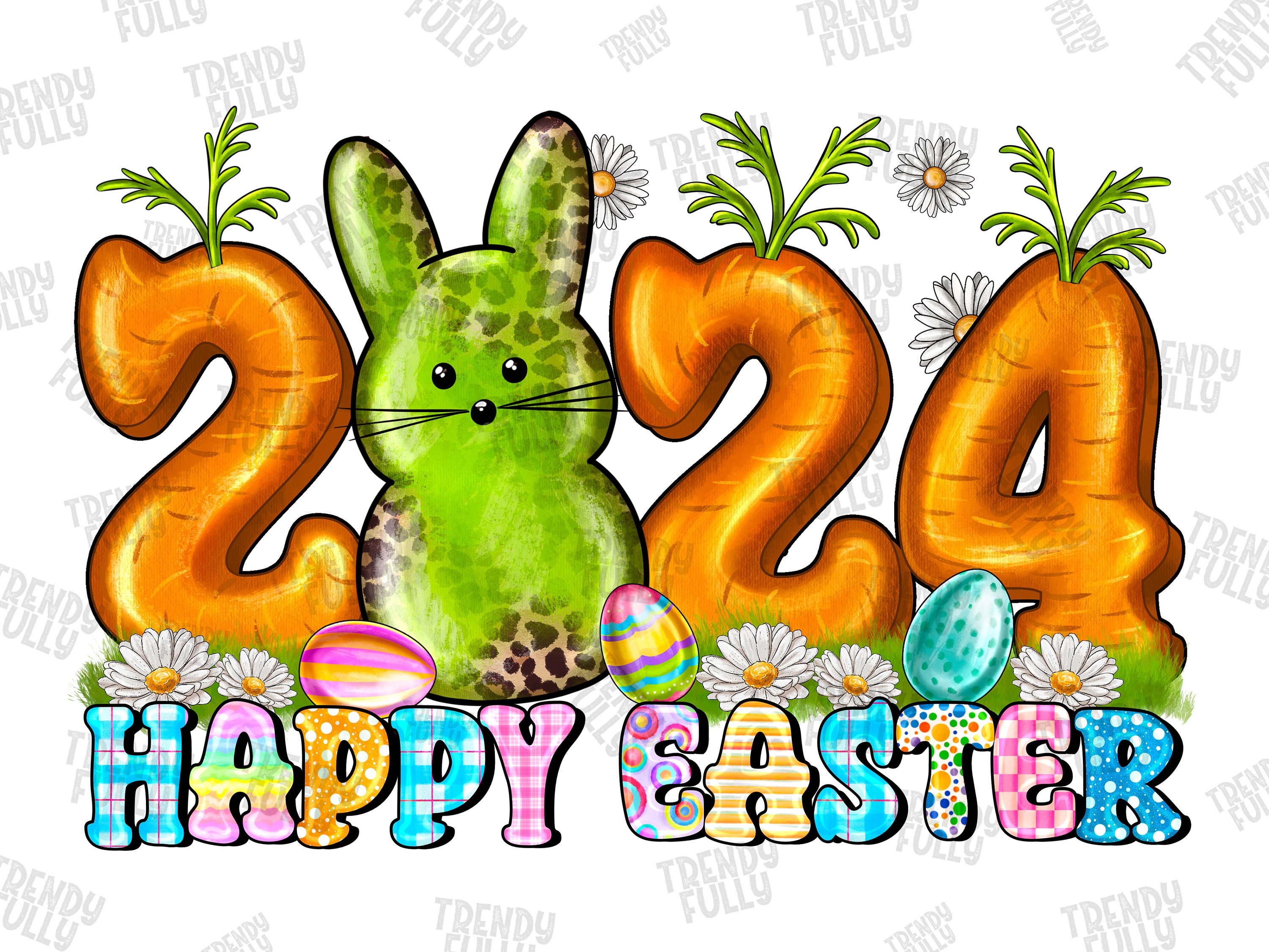 2024 Happy Easter Png Sublimation Design Download, Easter Day Png, Hand