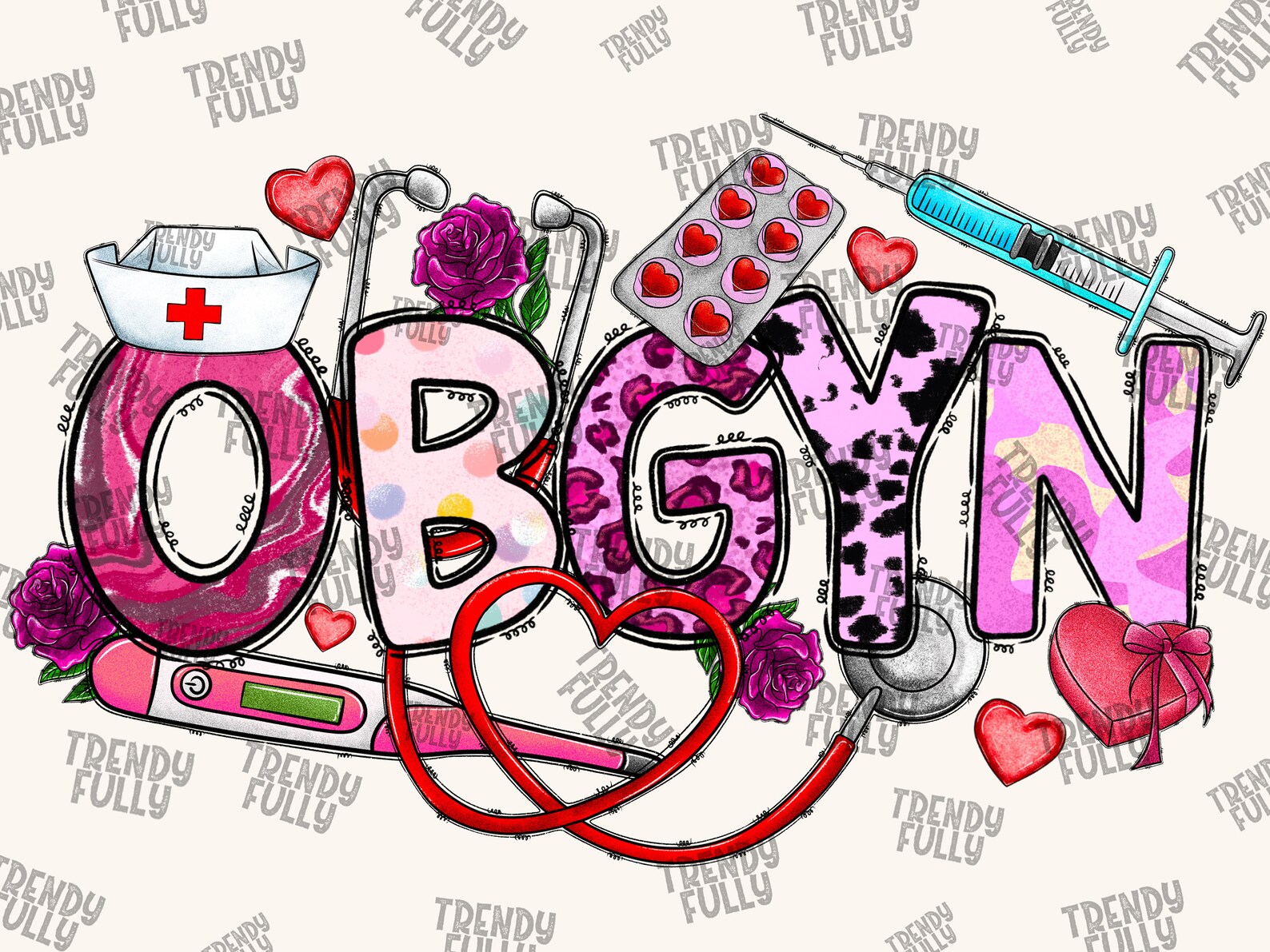 Valentine OBGYN Design, Obstetrician PNG, Nurse Cricut Files (digital ...