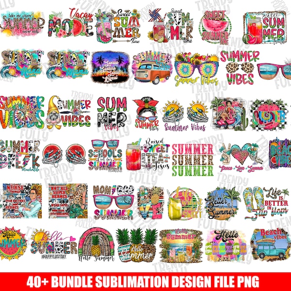 Summer Bundle Png, Hello Summer, Summer Life Png, Beach Life Bundle, Bundle Design Png, Salty Beach, Sublimation Designs, Digital Download