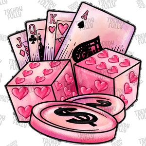 Feeling Lucky PNG, Valentine Pocket, Lucky, Xoxo Valentine Png, Designs For Sublimation, Playing Cards, Valentines Day, Xoxo, PNG Download
