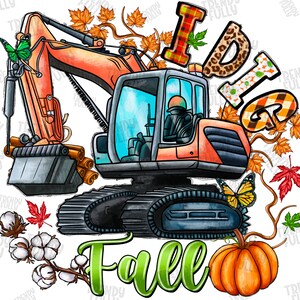 I Dig Fall Png Sublimation Design, thanksgiving turkey, Thanksgiving Western Turkey Png,Instant Download,Thanksgiving excavator