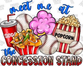 Meet Me at the Concession Stand png, Baseball clipart, Baseball Sublimation, Digital Download, Sport Life, Baseball Life Png, Baseball Png
