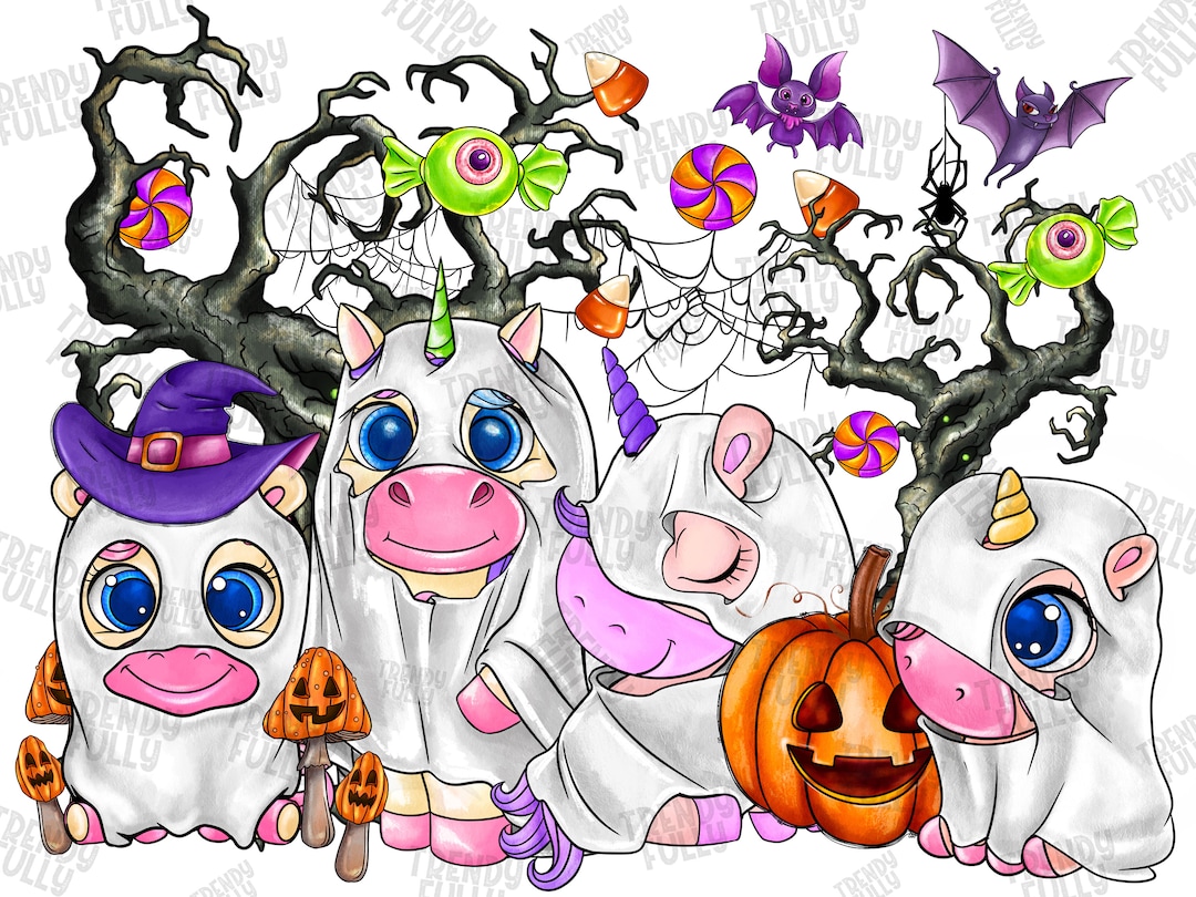 Halloween Unicorn Ghost Png, Boo Ghost Unicorn Halloween Png, Funny ...