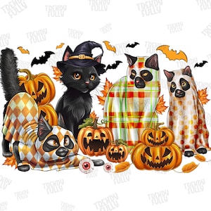Black Cat Halloween Png, Ghost Cat Png, Halloween Png, Halloween Cat Shirt, Fall Png, Retro Halloween Png,Spooky Season Png,Funny Halloween