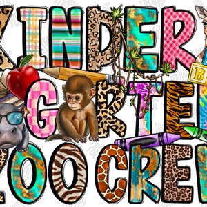 Kindergarten Zoo Crew PNG, Digital Download, Sublimation,Giraffe,Animal png,Kids Zoo Trip Png,Safari Party png, Western png, Safari Life png
